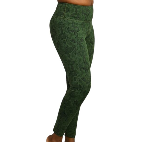 Vimmia Snake Print Leggings Green Python High Waist Stretch Activewear Small - Picture 12 of 14
